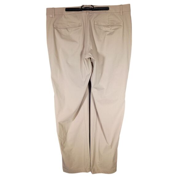 Lululemon Pants 38 Mens Beige Abc Commission Chino Classic Polyester Comfort - Picture 2 of 6